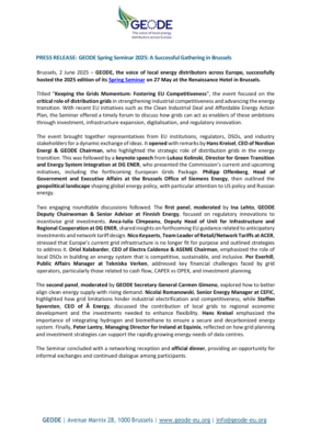 PRESS RELEASE: GEODE Spring Seminar 2025: A Successful Gathering in Brussels