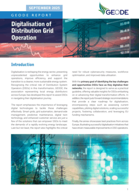 GEODE Report on Digitalisation of Distribution Grid Operation