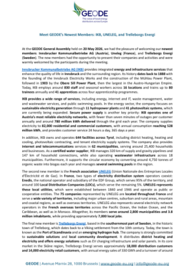 Meet GEODE’s Newest Members: IKB, UNELEG, and Trelleborgs Energi